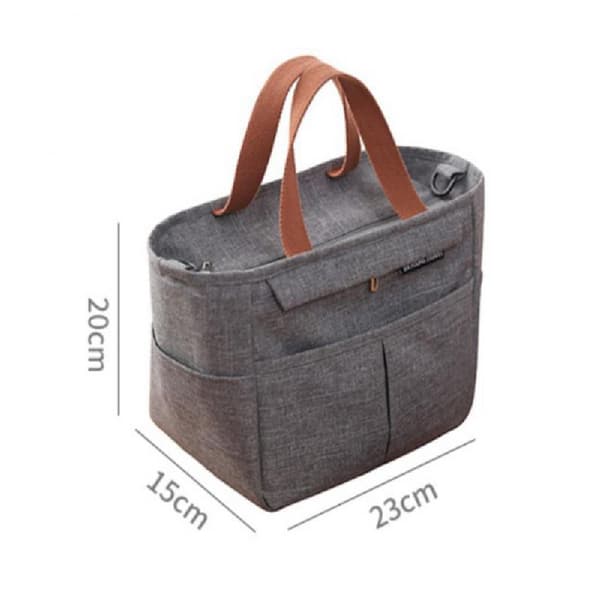 Slitesterk lunsjbag i tykt Oxford-stoff, blå blue 23*15*20cm