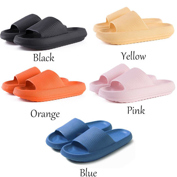 Pude Slides Sandaler Ultra-Bløde Hjemmesko SORT 36-37 Sort Black 36-37