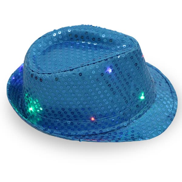 Voksen 9-farget LED-lys Paljetter Performance Jazzhatt 1 stk