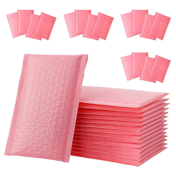 60st Bubbelfraktpåsar Leveransförpackningspåsar Självhäftande postpåsar Rosa Pink 13X11CM