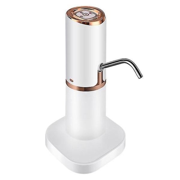 Vattendispenser Bärbar vattenpump Mini-pipvatten Elektrisk pump USB Uppladdningsbar strömbrytare för dricksflaska på flaska Gold