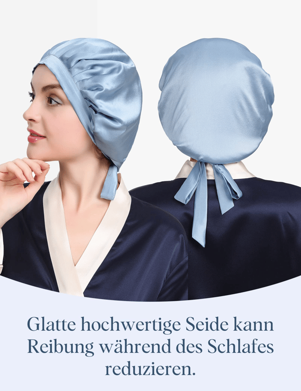 Silke sovehette for hårpleie, dobbeltsidig