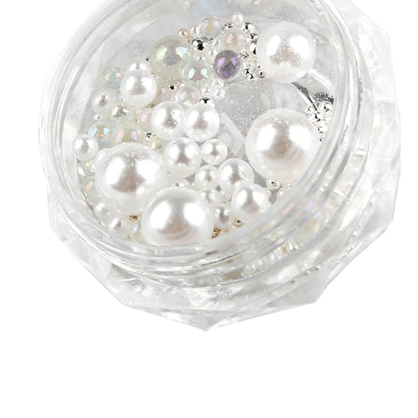 Nail Art Pearl Semi Round Imitation Pearl 3d Decal Design Glitter Dekoration Design Diy Nail Art Dekoration Tillbehör shape5