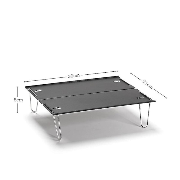 Campingbord i aluminium, portabelt mini-grillbord, superlätt bord för utomhusbruk