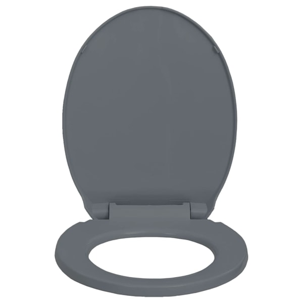 vidaXL WC-istuin Pehmeästi Sulkeutuva Harmaa Soikea grå Grey