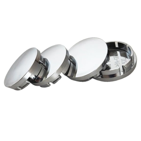 4 stk./sæt Sort/Sølv 56mm Bilhjul Centerkapsel til Fælghub ABS Dæksler Bil Univer Sort Silver