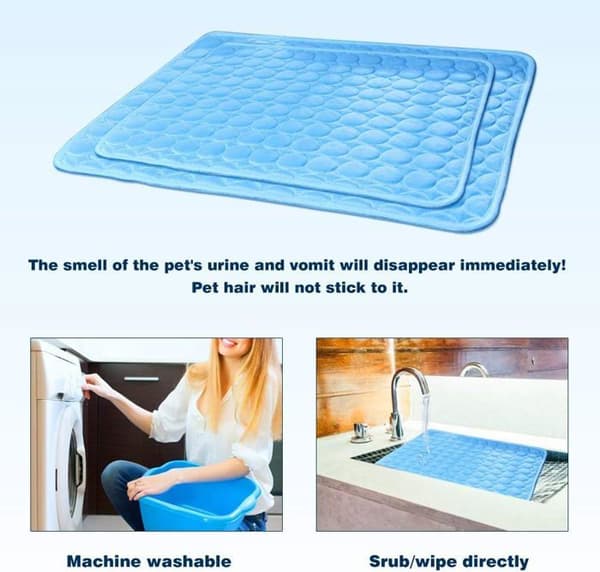Kjølematte - YNKKVRE - Issilketeppe - For hunder og katter - Innendørs - Blå Light gray 100*70cm