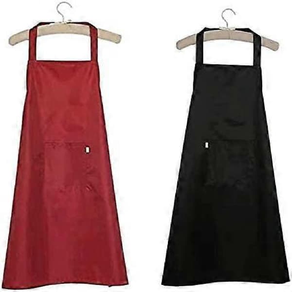 Aprons for Women with Pockets, Water-Resistant, Adjustable Kitchen Aprons, Dishwashing, Grooming, Chef Aprons, Unisex