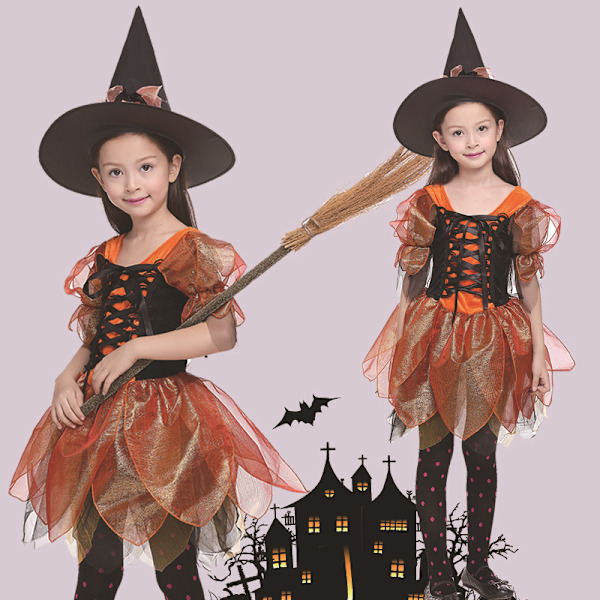 Tjejhäxa Kostym 100-150cm för Halloween Cosplay och Uppträdande Purple Bat 150cm