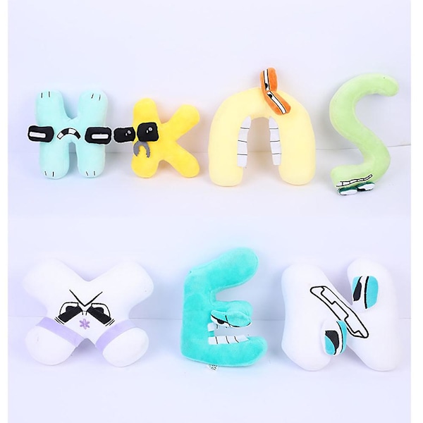 Alphabet Lore Plysch (A till Ö) Roliga Fyllda Alphabet Lore Plyschfigurer Dockor Rolig Plyschleksak Present till Barn P-Pink