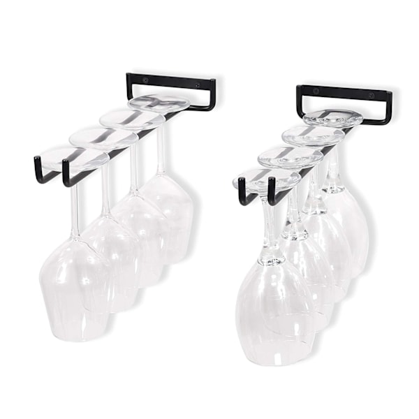 Hængende glasholder - Vinglasholder med 5 skinner til 13-18 glas - WELLNGS