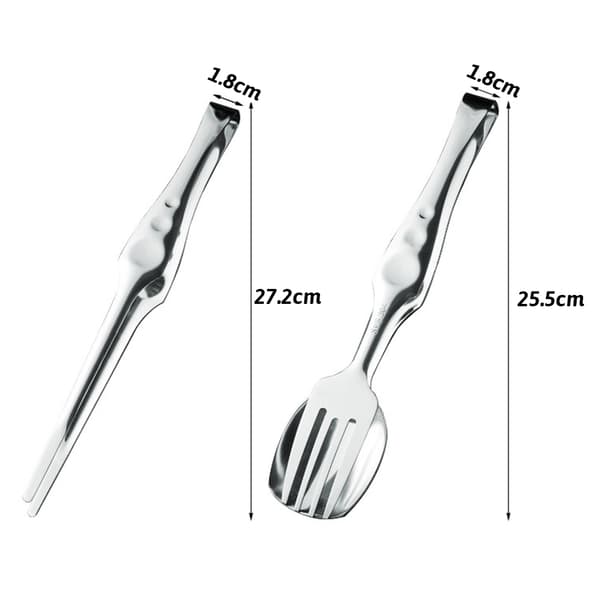 Mattang i rustfritt stål med sklisikkert grep for flere formål 304 Clamp Forks Spoons