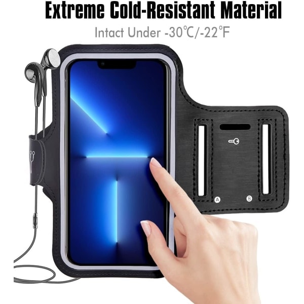 IC Träningstelefonhållare Armband Kompatibelt med iPhone 14 Plus, 13 Pro, 12 Pro Max, Samsung Galaxy S23 Ultra, S22 Plus, Note20 Ultra