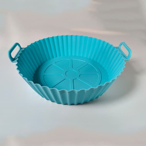stk. silikoneforme til airfryer, airfryer-tilbehør, genanvendelige i stedet for bagepapir (kapacitet op til 8 liter) Light Blue