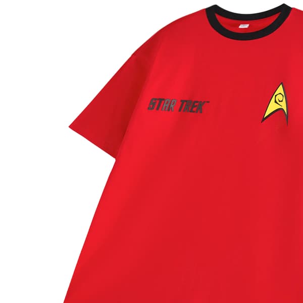 Star Trek Herruniform Kortärmad T-shirt M Röd Red M
