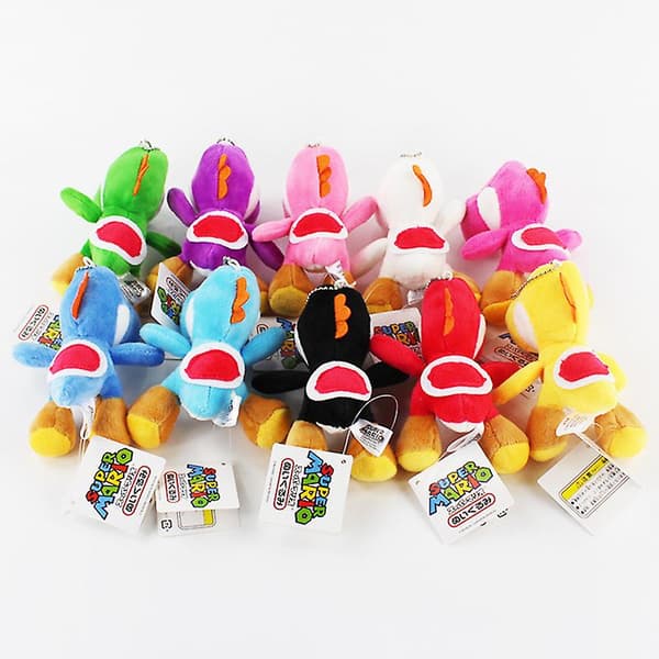 12cm Lasten Super Mario Bros Yoshi Pehmolelu Figuurit Lahja Light Blue