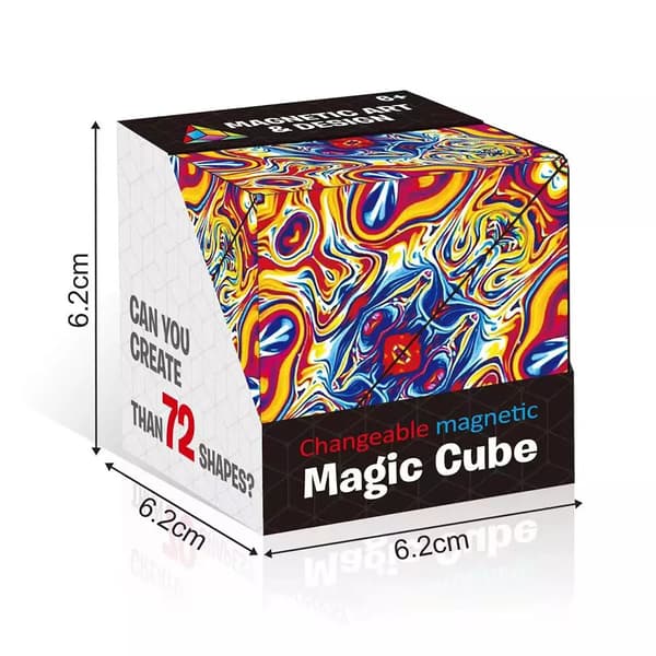 Magnetisk Magic Cube Variabel Anti Stress Julegave Børn Sjov Legetøj A1