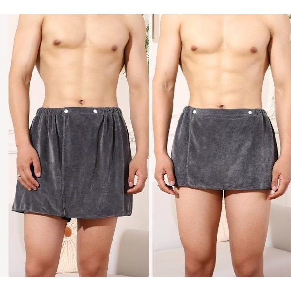 Badehåndklæde til mænd, bærbare svømmeshorts, grå grey 40*150