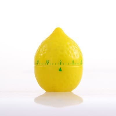 Kjøkkentimer i mekanisk sitronform, manuell timer for matlaging lemon