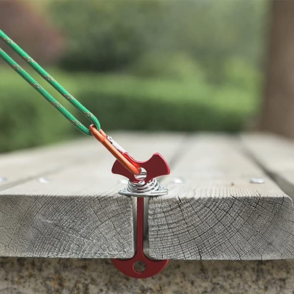 10 pcs Wooden Tent Pegs for Deck, Herringbone Deck Anchor Nails