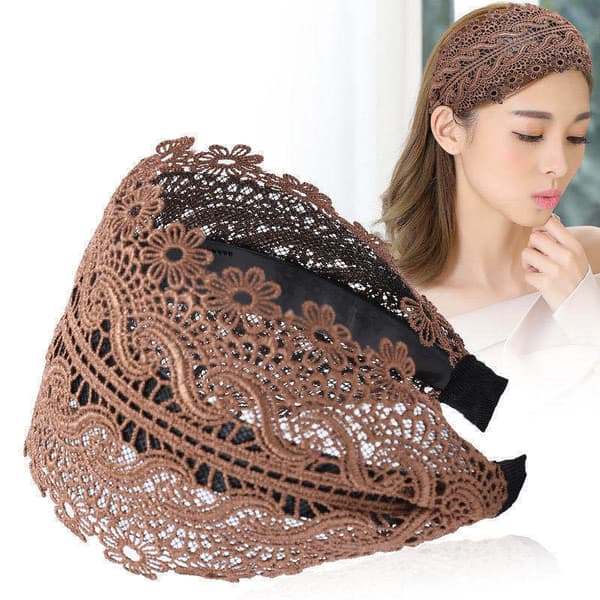 Blondehårbånd for kvinner, Boho Bandana Elastisk med minimalistisk design og bred brem-stil, Trendy Søtt Hjertehår grey