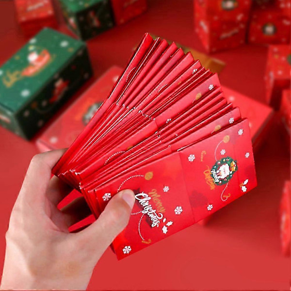 Jul-Pop-Up Pengar Presentask - Personlig DIY Foto Överraskning Explosion Box Julgåva för Barn Vuxna Red 10 Boxes