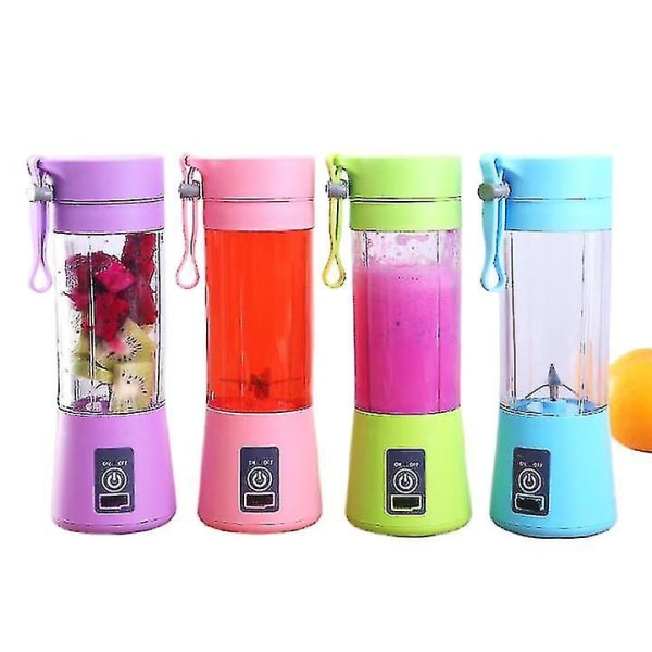 Bärbar Mini Electric Juice Maker Blender Smoothie Juicer Fruktmaskin Pink