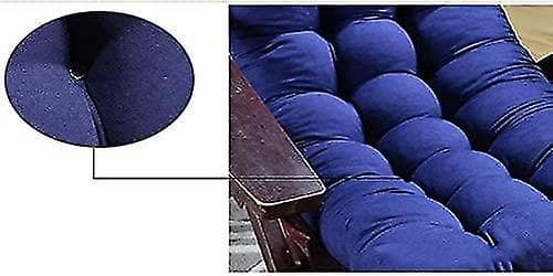 Lång Fällbar Vilstol Gungstol Bomullsdyna Plyschdyna Bambustolsdyna Blå Blue 48x120cm
