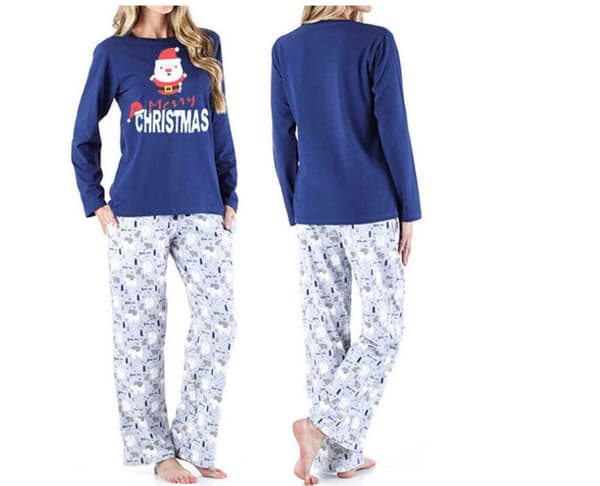 Jul langermet uformelt foreldre-barn sett bokstavpyjamas Jul Christmas dad 3XL
