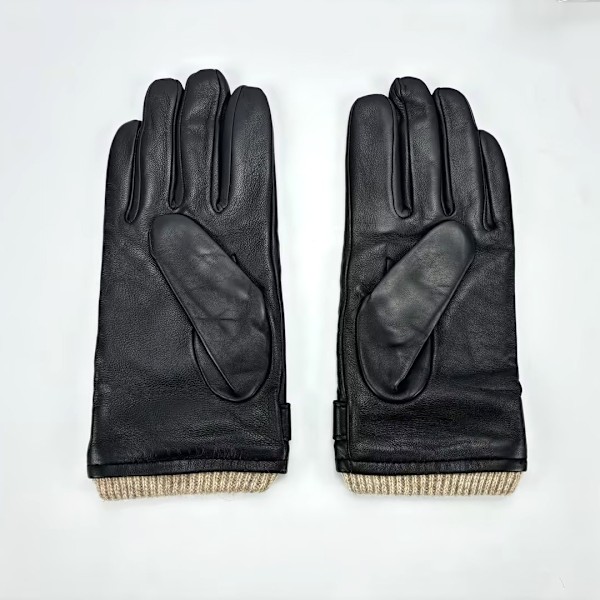 Herrhandskar i Läder - Vinterhandskar i Fårskinn Svart Svart S