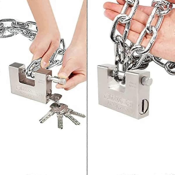 2-pack 104mm Hänglås, Kraftigt Containerlås, Högsäkerhets Dörrlås med 10 Nycklar, Solid