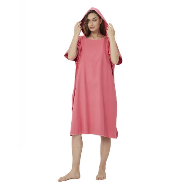 Surfponcho for kvinner og menn – Badeponcho, strandponcho Peach red
