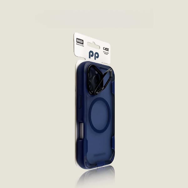 Skyddande iPhone-fodral: med stöd och spegelram – robust, stötsäkert och magnetiskt. blue iPhone13