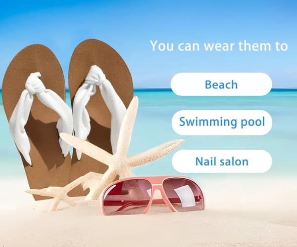 Sommerstofsandaler til kvinder - Yoga Skumplader Strand- og Poolsko White 42