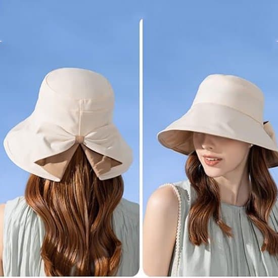 Dame Solhat – Bred Skygge, Sammenfoldelig, UV-beskyttende – Ideel til Sommer – Hat med Vindtæt Hagerem black