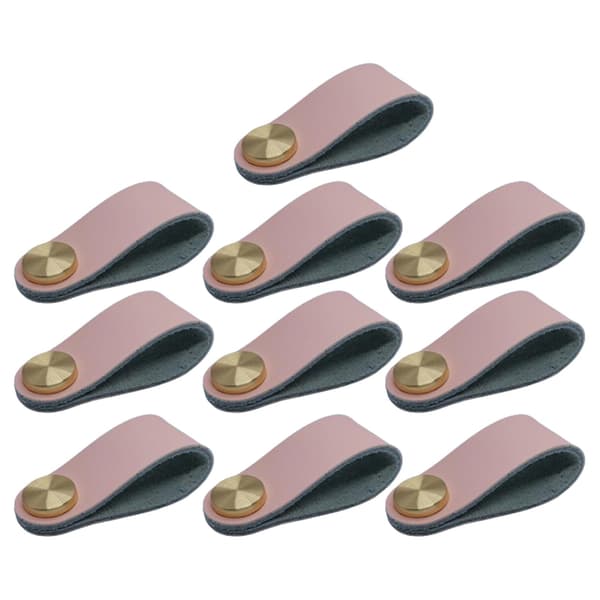 Hardware læderhåndtag robust multifunktionelt skabshåndtag til soveværelse G2757 Cherry Pink