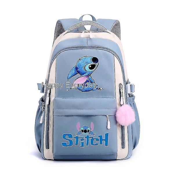 Lilo og Stitch Ryggsekk Dame Herre Høy Kapasitet Vanntett College Skoleveske Trendy Dame Herre Laptop Skolesekk Khaki