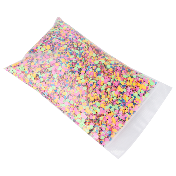 Sirkelformede chunky glitter kosmetiske neglkunstflak festivalhåndverkspanglar 50g z 0.3