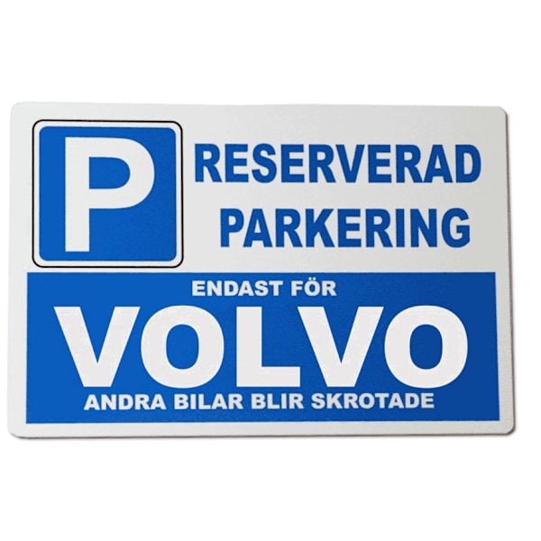 \"Metallskilt med 'Volvo' design - 30x20 cm skilt\" 190
