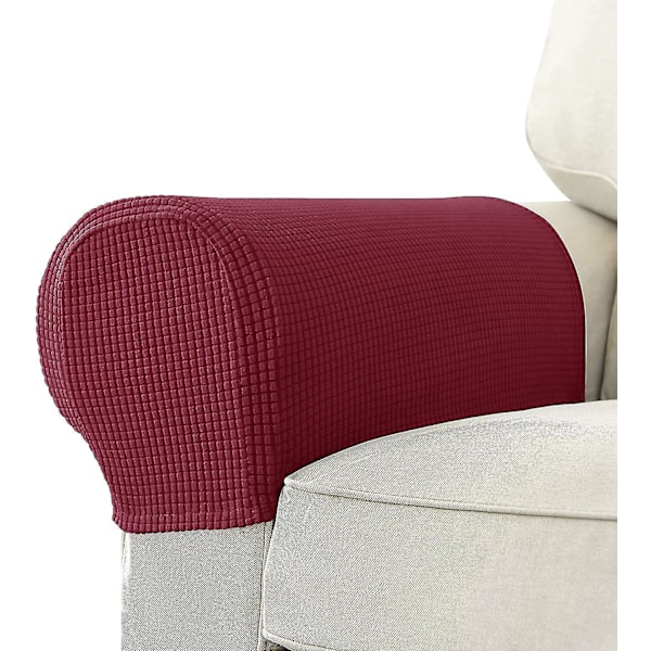 Armstödsöverdrag Fåtölj Stretch Soffa Armstödsöverdrag Armstödsöverdrag För Stolar (FMY) Burgundy