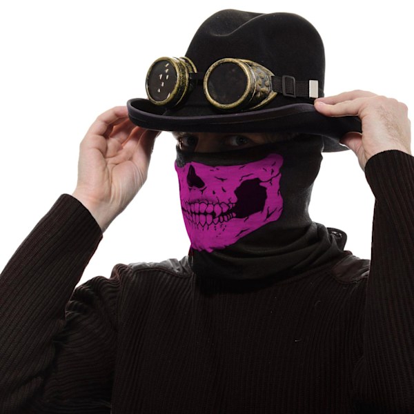 Rosa Skelettmask / Halsduk / Scarfs | Halloween - Skelettmask Rosa Pink