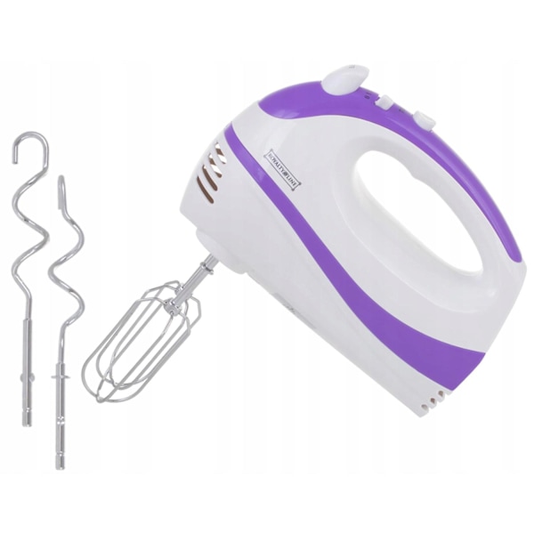 Klassisk 300W Elpisker: 5 Hastigheder, Piskeris & Dejkroge Vit White
