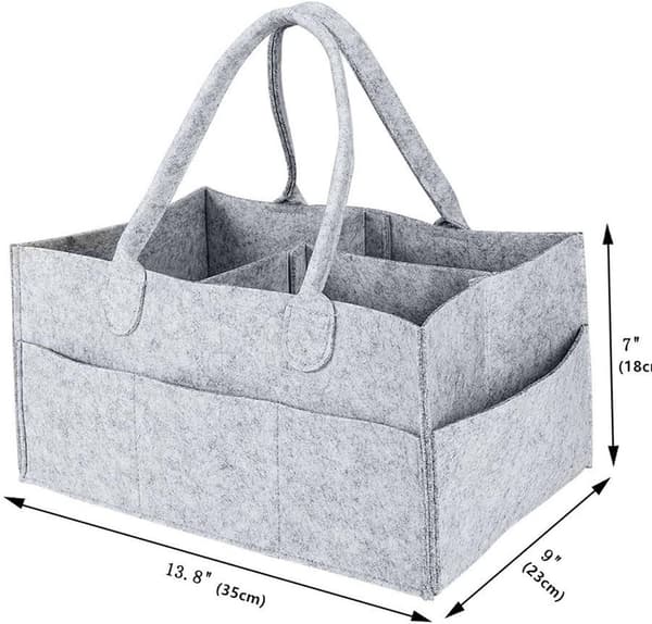 Hopfällbar babykorg (ljusgrå)