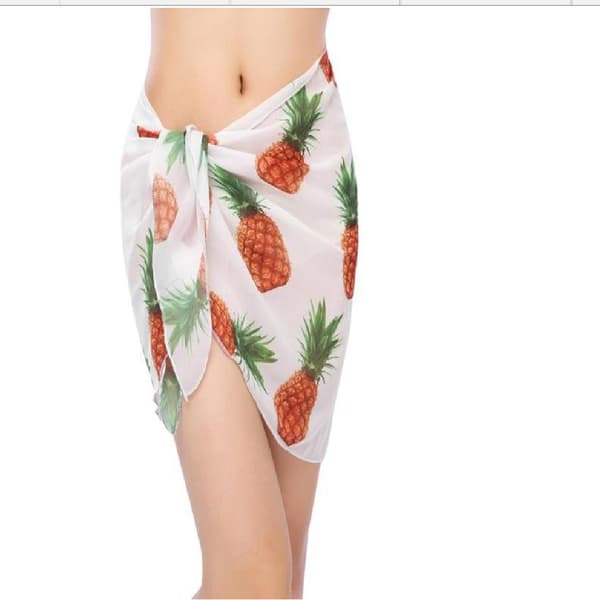 Pack Dam Sarong Bikini Wrap Kjolar Cover-ups för Chiffon Baddräkt