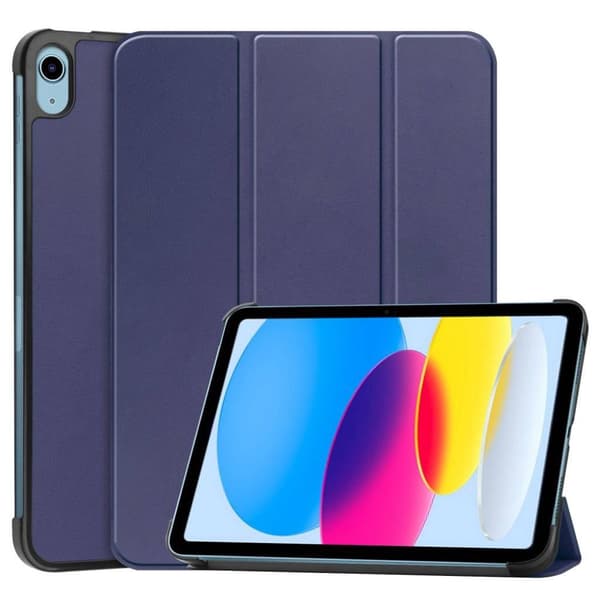 Kompatibelt iPad 10.9\" 10:e Gen (2022) tri-fold fodral - Blå Blå