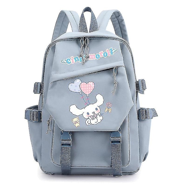 Anime Sanrio Plyschleksak Cinnamoroll Ryggsäck Barn Flicka Pojke Svart Blå Skolväska Kawaii Student Skolväska Dator Bra Present