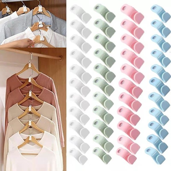Bøjleforlænger / Sammenkoblingskrog / Krog til bøjle i garderobe 30 pakker 30 pack