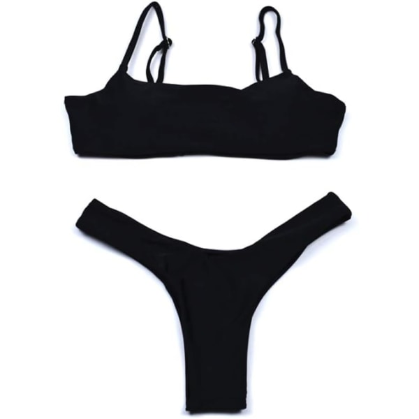 Bikiniset för kvinnor push-up stringtrosa med baddräkt med låg midja L