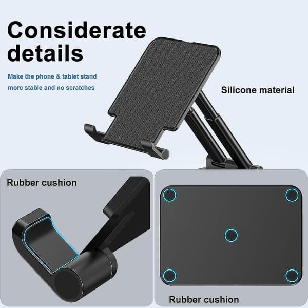 Justerbar tabletholder, universal dockingholder til skrivebord til iPad Pro, iPad Air, iPad Mini og andre smartphones