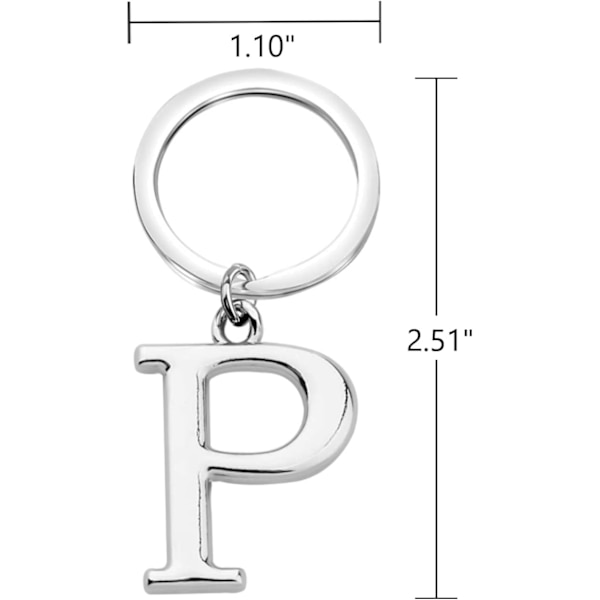Nyckelring Bokstav - Initial Bokstav Nyckelring Berlock Bokstav P P